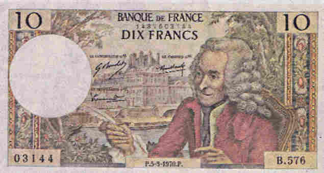10 francs 1963