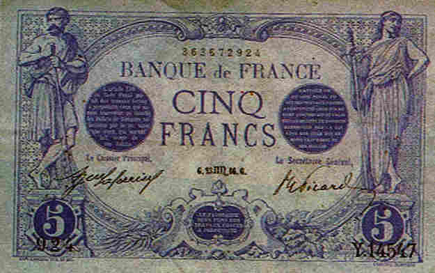 5 francs 1905