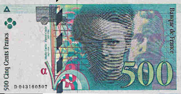 500 francs 1993