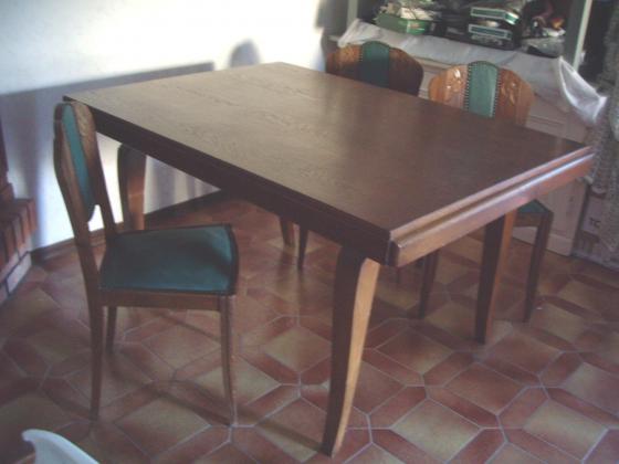 Ensemble Table de Salon + 6 chaises en bois