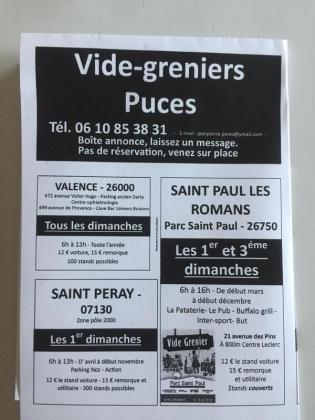 Vide greniers et collections de Saint-Paul-lès-Romans