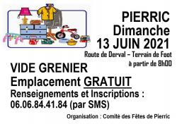 Vide Grenier A Pierric 44290 Dimanche 13 Juin 2021