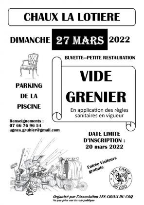GRAND VIDE GRENIER DE PRINTEMPS de Chaux-la-Lotière