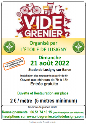Vide-greniers de Lusigny-sur-Barse