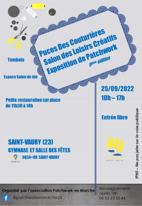 Puces des couturières et Salon des loisirs créatifs de Saint-Vaury