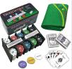 Boite Poker 200 Jetons NUMEROTES Texas Holdem + 2 Jeux de cartes +Jeton Deal Blind + Tapis