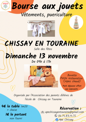 Bourse aux jouets vêtements et puériculture - Chissay-en-Touraine