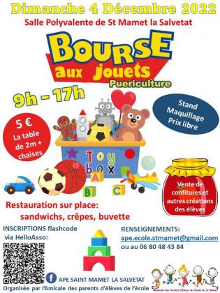 Bourse aux jouets - puériculture - Saint-Mamet-la-Salvetat
