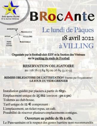 Brocante, Vide grenier - Villing