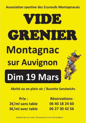Vide grenier - Montagnac-sur-Auvignon