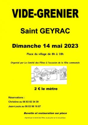 Vide-greniers - Saint-Geyrac