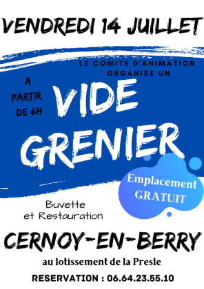 Vide-greniers - Cernoy-en-Berry