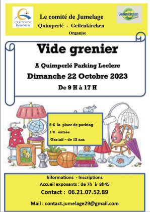 vide grenier jumelage Quimperlé Geilenkirchen