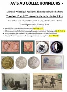 Bourse échange monnaies, capsules et cartes postales - Ajaccio