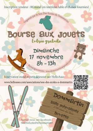 BOURSE AUX JOUETS, PUERICULTURE, VETEMENTS, LIVRES, SKIS ET ARTICLES DE SPORT