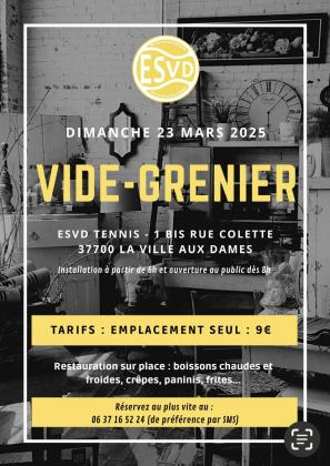 Vide grenier ESVD TENNIS LA VILLE AUX DAMES