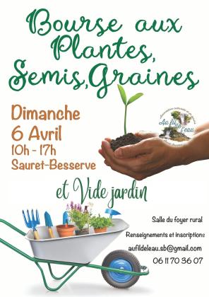 vide jardin et bourse au plantes, graines et semis