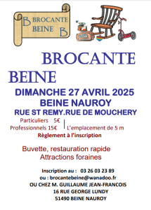 Brocante, vide-greniers - Beine-Nauroy