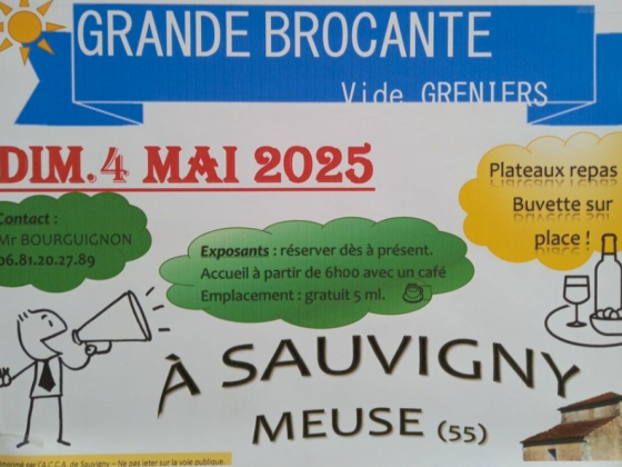 Brocante, Vide-greniers - Sauvigny