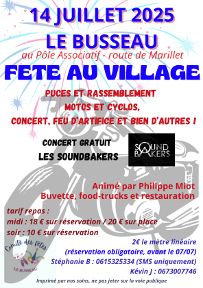 fête du village - Le Busseau
