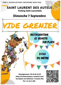 VIDE GRENIER DU 7 SEPTEMBRE 2025