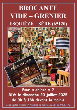Brocante, vide-greniers, foire aux livres - Esquièze-Sère