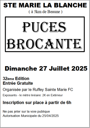 Brocante, Vide-greniers - Sainte-Marie-la-Blanche