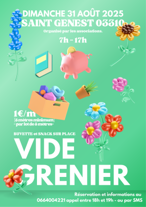 Brocante, Vide-greniers - Saint-Genest