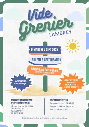 Vide greniers à LAMBREY le 7 Septembre 2025