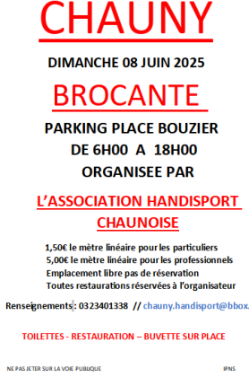 Brocante, Vide-greniers - Chauny