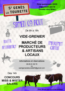 Vide-greniers, marché de producteurs et d'artisans - Saint-Genès-la-Tourette