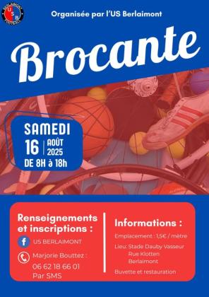 BROCANTE TERRAIN DE FOOTBALL DE BERLAIMONT