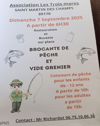Brocante de pêche et vide grenier - Saint-Martin-des-Champs