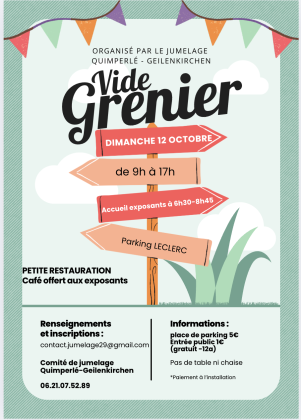 vide grenier Jumelage Quimperlé Geilenkirchen