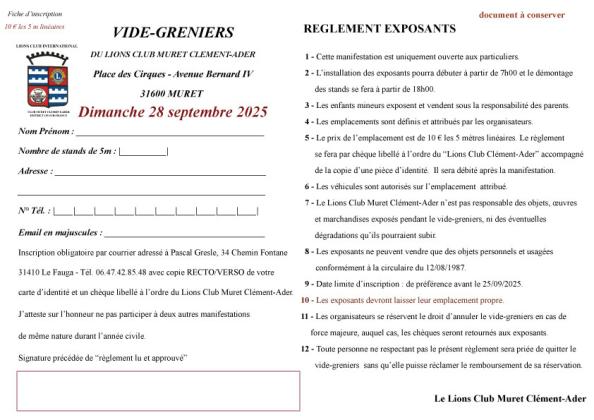 VIDE-GRENIERS HUMANITAIRE