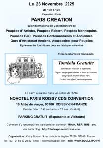 Paris Création : salon des collectionneurs de poupées et ours - Roissy-en-France