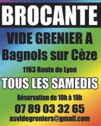 Brocante, Vide-greniers de Bagnols-sur-Cèze