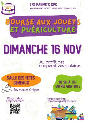 Bourse aux jouets, puériculture, livres, vêtements enfants