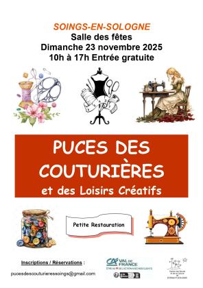 Puces des couturières et des loisirs créatifs - Soings-en-Sologne