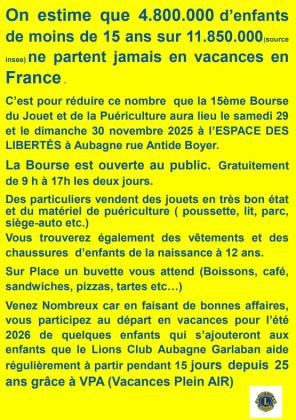 Bourse aux jouets, puériculture - Aubagne