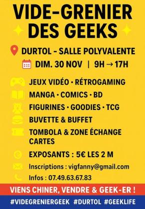 Vide grenier geek et vintage - Durtol