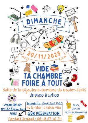 Vide-ta-chambre, foire à tout - Feins
