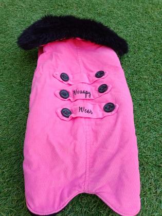 Petit manteau velours rose pour chien