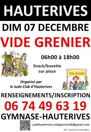 vide grenier du Judo Club d'Hauterives