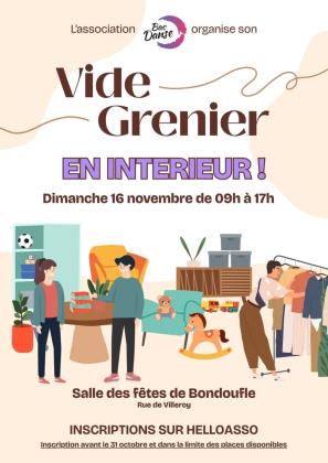 VIDE-GRENIER EN INTERIEUR