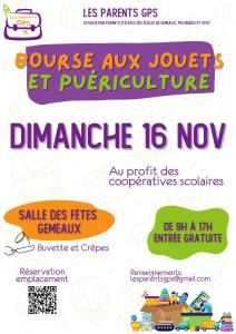 Bourse aux jouets, puériculture, livres, vêtements enfants