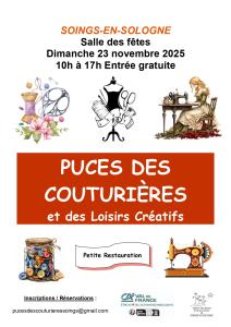 Puces des couturières et des loisirs créatifs - Soings-en-Sologne