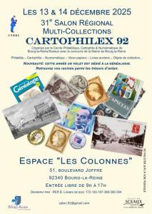 31e SALON MULTI-COLLECTIONS CARTOPHILEX 92 - Bourg-la-Reine