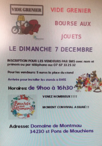 Vide grenier. Bourses aux jouets et vêtements - Saint-Pons-de-Mauchiens