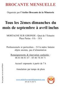 Brocante mensuelle de la minoterie - Mortagne-sur-Gironde